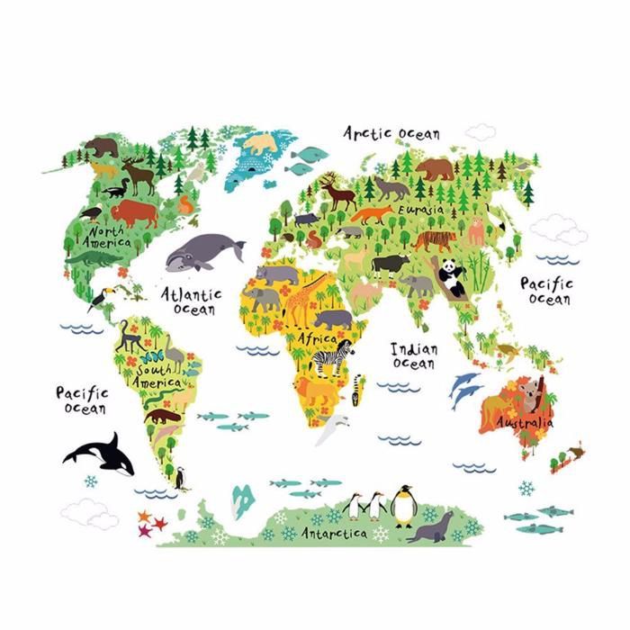 Vinil Mapa Mundo Quarto Criança - Oferta do aplicador (Novo)