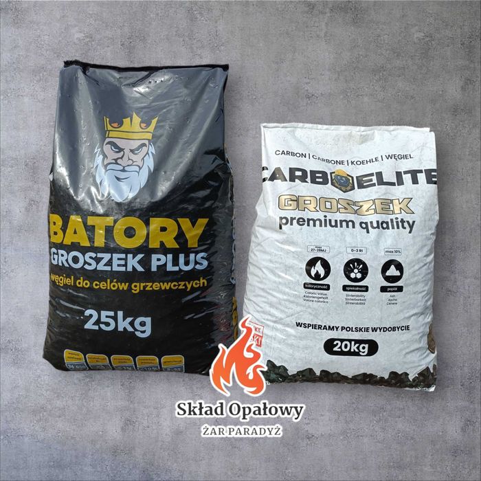 Groszek Węgiel Kamienny Pakowany 25kg ŻAR Paradyż