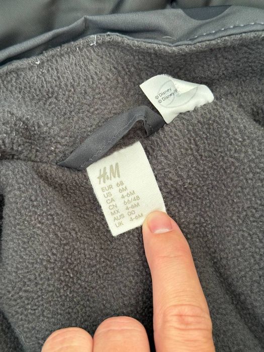 Дитячій зимовий комбінезон H&M ( розмір 4-6 міс) 68 см
