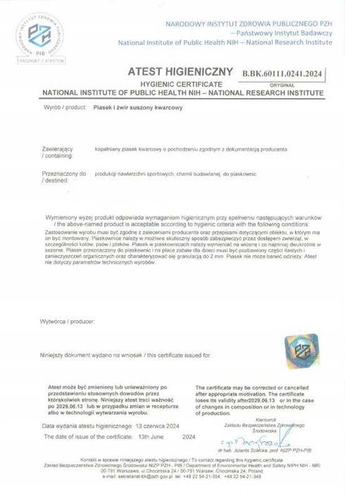 Piasek kwarcowy PREMIUM ŚCIERNIWO DO PIASKOWANIA 0,1-0,5 mm 1000 kg