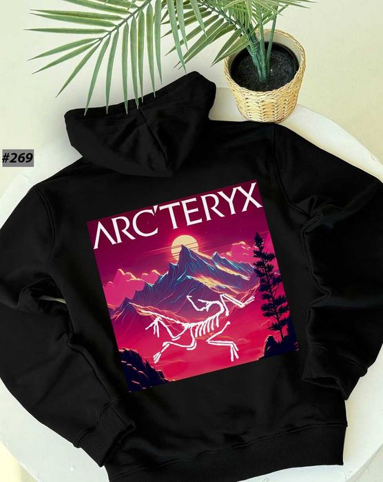 БОЛЬШОЙ ПРИНТ | Новое Худи ARCTERYX Neon Горы | Артерикс Толстовка