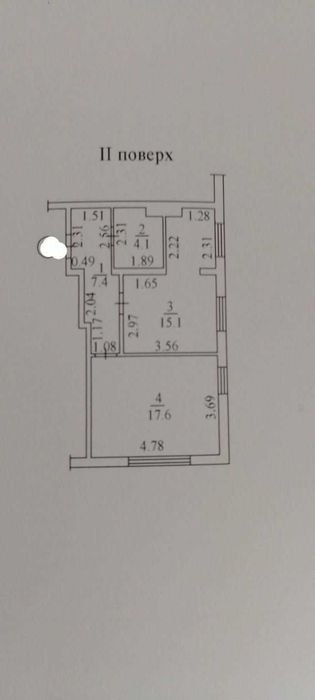 Продам 2х комнатную в ЖК Острова. Средний этаж за 33 000