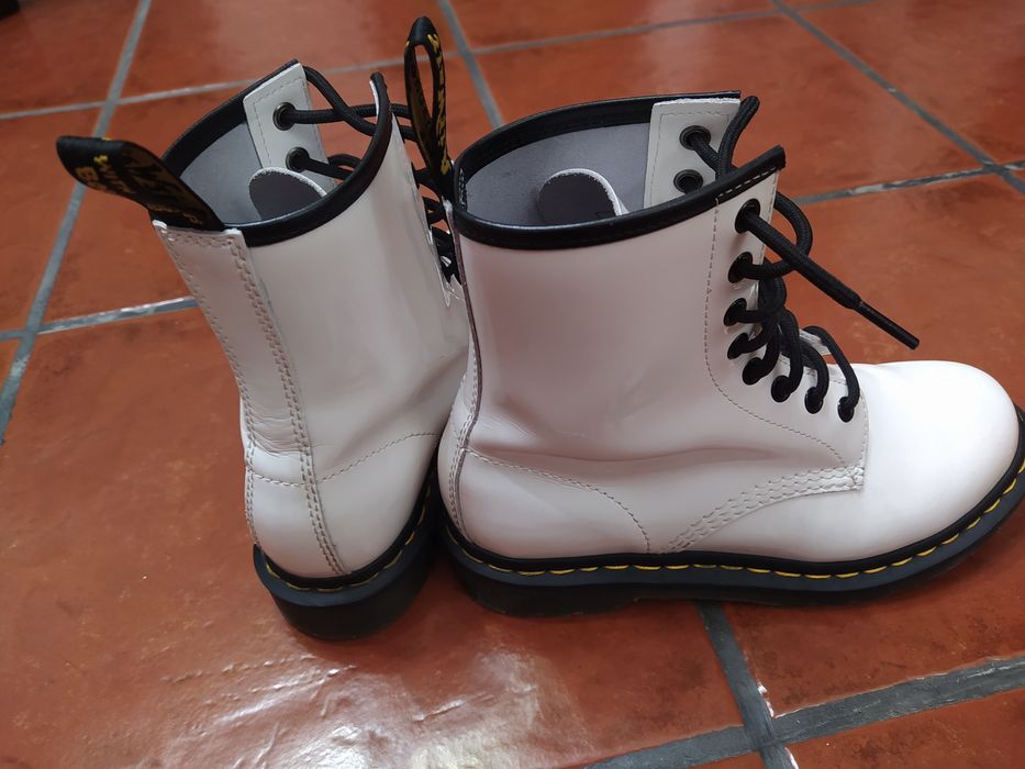 Martens 1460 W bota original branca