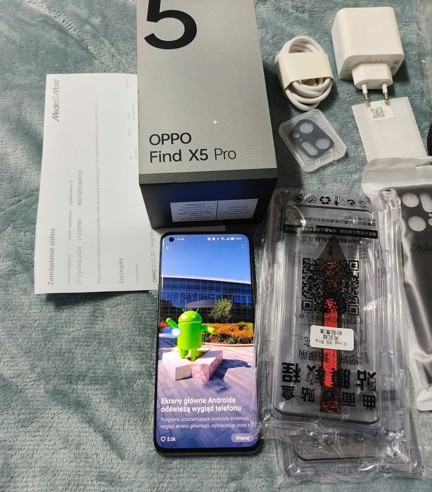 Oppo Find X5 Pro 5G 12/256 stan idealny komplet + dodatki