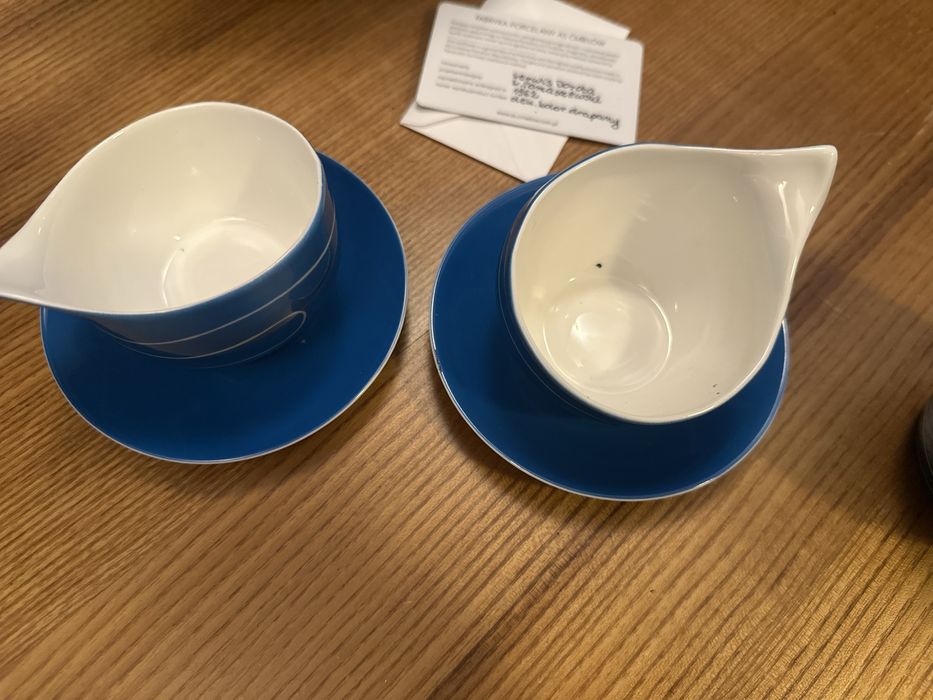 Serwis kawowy Dorota Ćmielów wersja dekoracji drapana