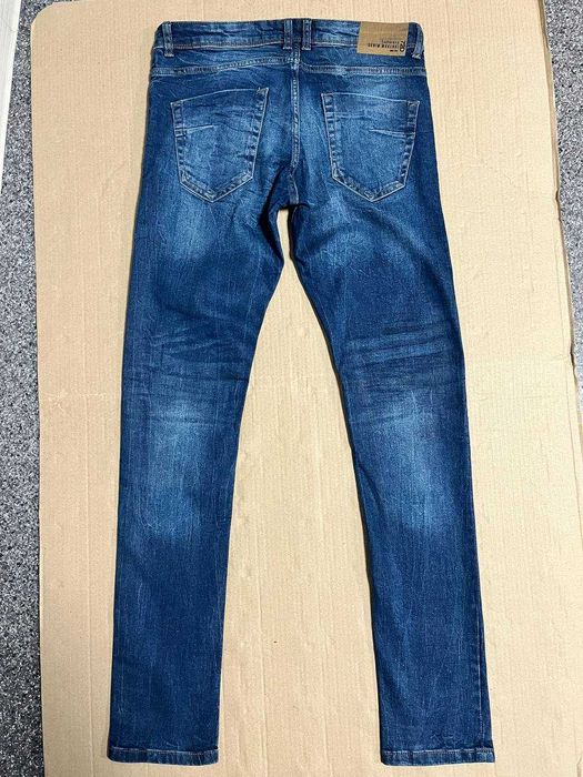 Męskie dżinsy Denim Makers 72D Slim Fit | W33 | Niebieski denim