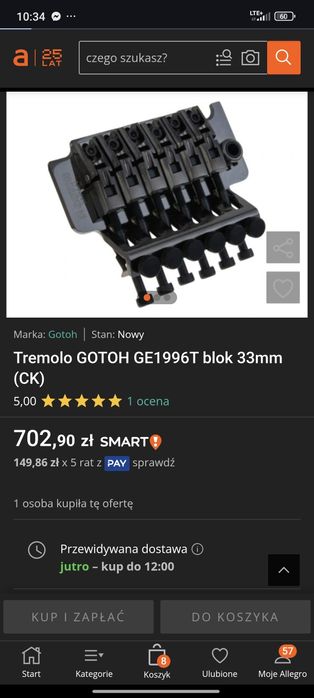 Gitara Jackson js32 dka ah sbk, mostek gotoh