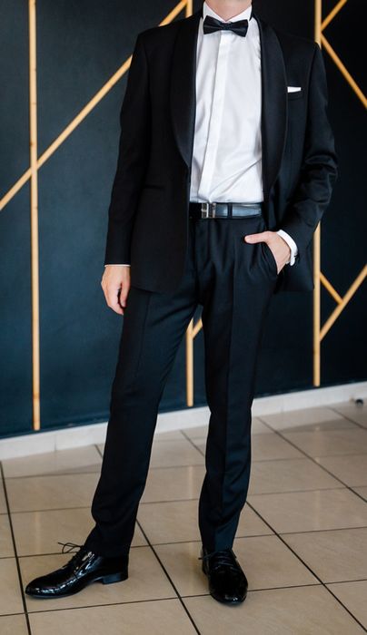 Garnitur ślubny, smoking Giacomo Conti + buty komplet