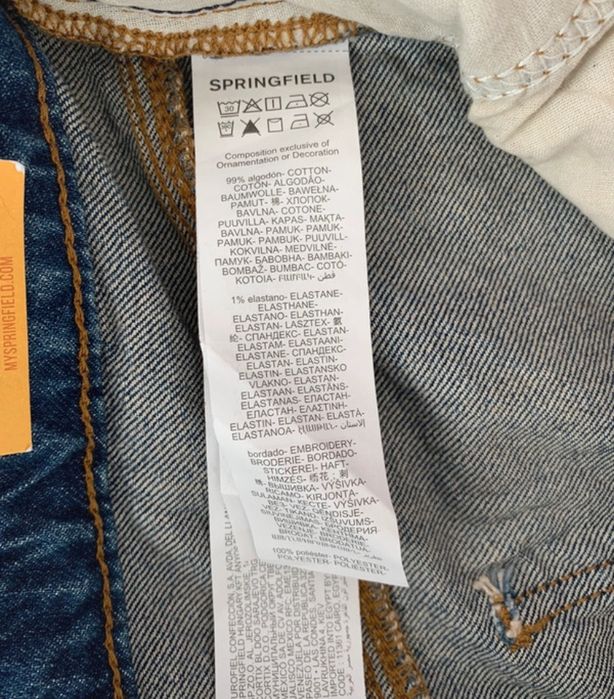 Calças Springfield Straight Cropped High Waist