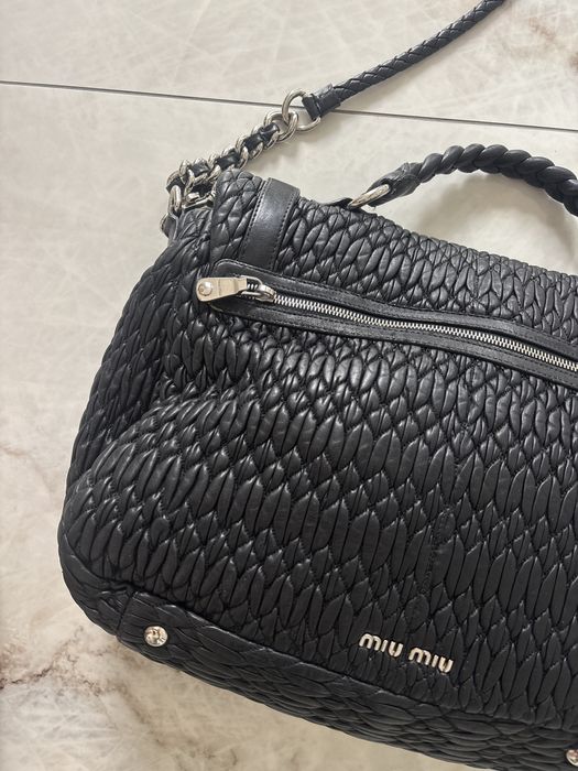 Duza torbeka miu miu skora naturalna vinatge