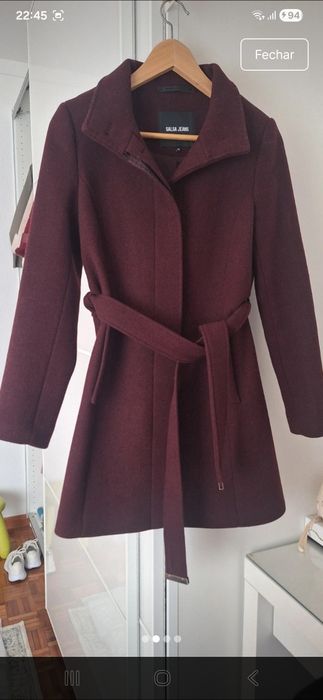 Sobretudo lã pura Bordeux XS Salsa