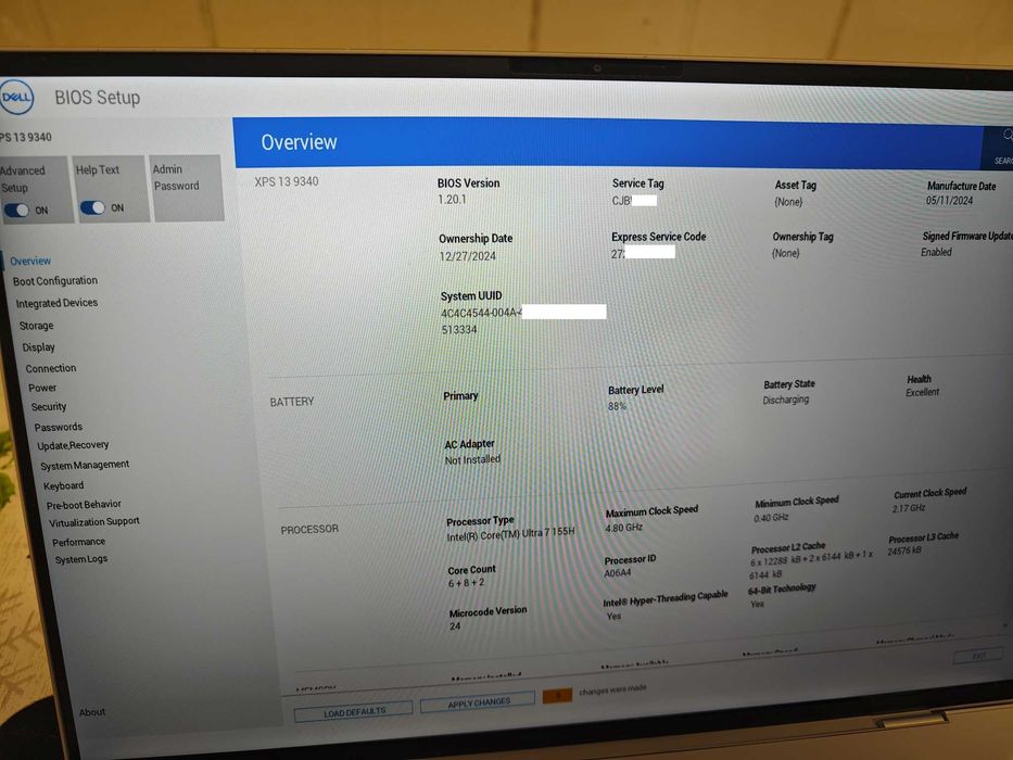 Dell XPS 9340 (Core Ultra 7 155H, 32GB RAM, 512GB SSD)