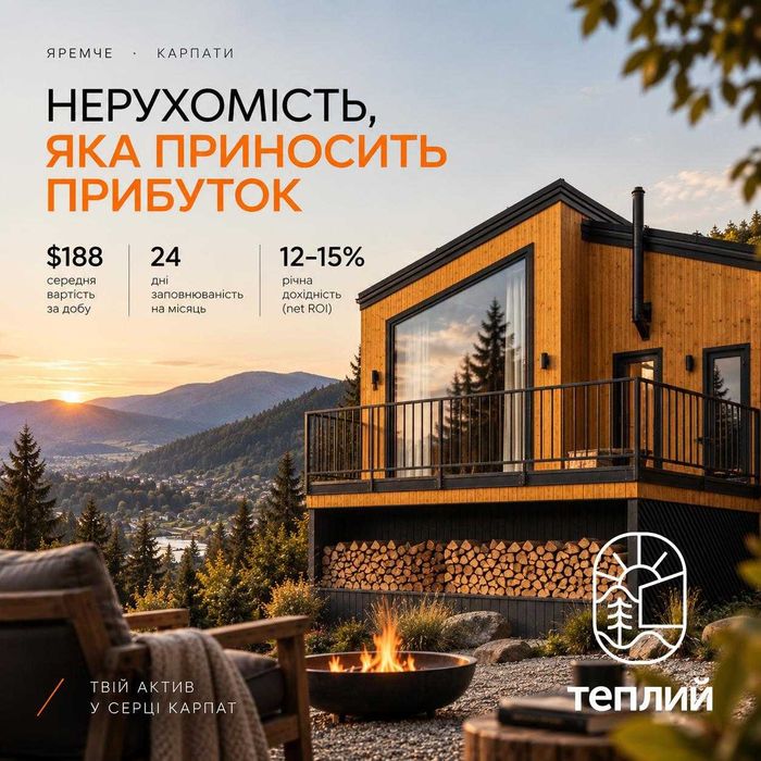 Інвестиційний проєкт, готовий бізнес: котеджі в Яремче, 12-16% річних