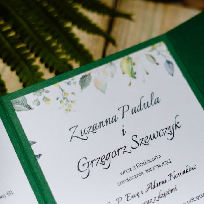Zaproszenia ślubne kopertowe BIAŁA HORTENSJA