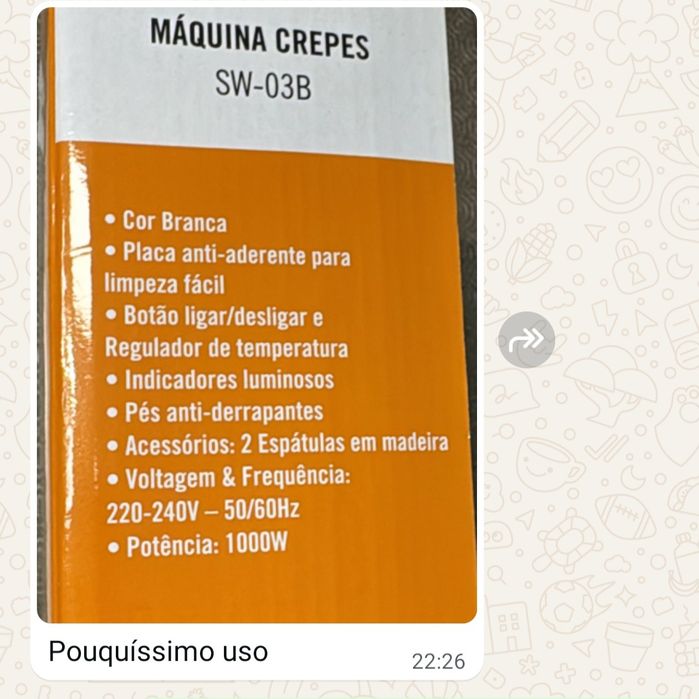 Máquina para fazer Crepes
