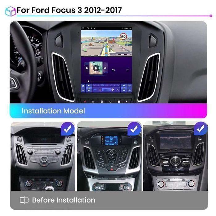 Ford Focus MK3 – Radio Android 15 9.7" CarPlay Android Auto 1GB/16GB GPS Nawigacja Stacja Multimedialna WiFi Bluetooth PL