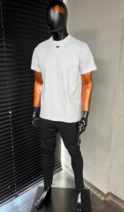 Prada мужская брендовая Футболка белая