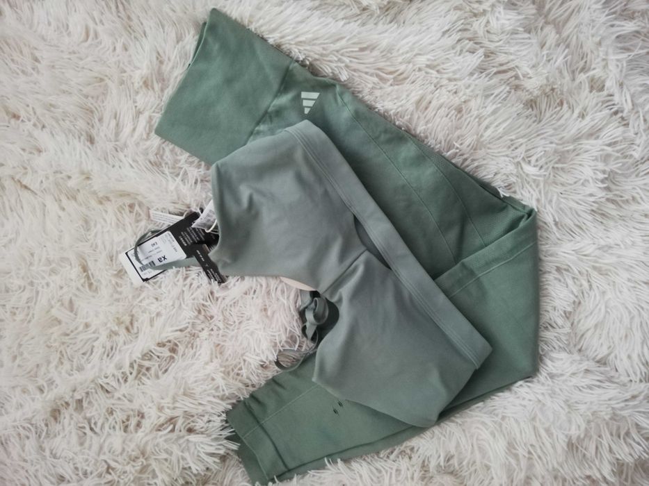 legginsy adidas xs s top adidas xs s nowy z metkami oliwkowy