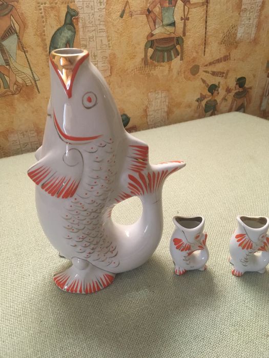 Фарфоровая рыбка с позолотой СССР