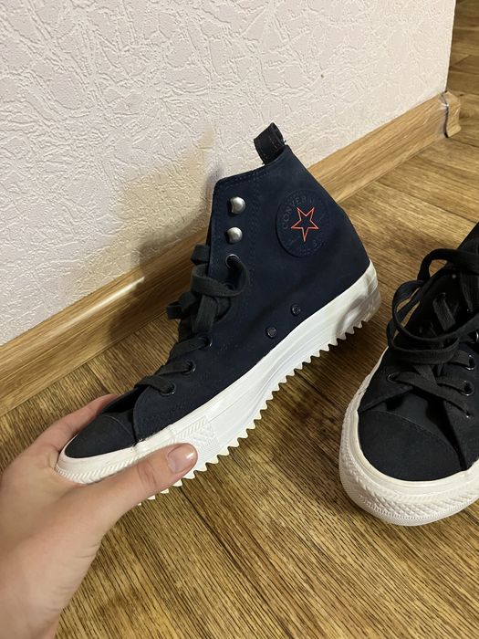 Кеды кроссовки конверсы Converse замша синие