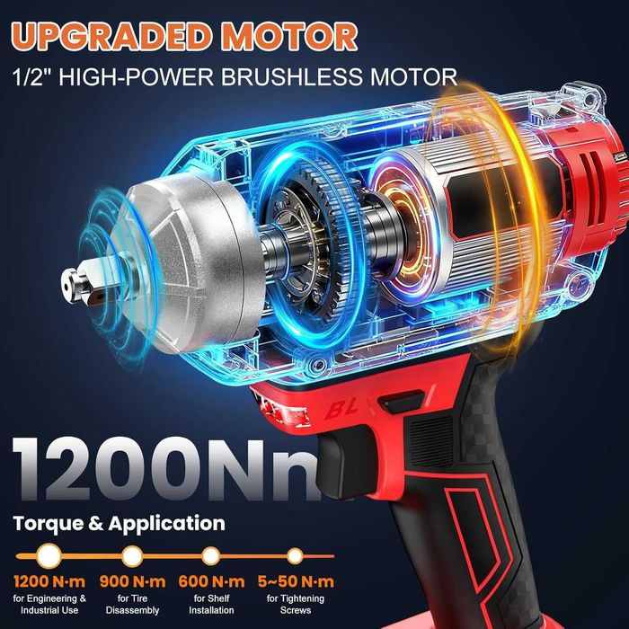 Chave de Impacto 3 em 1  1200 N·m