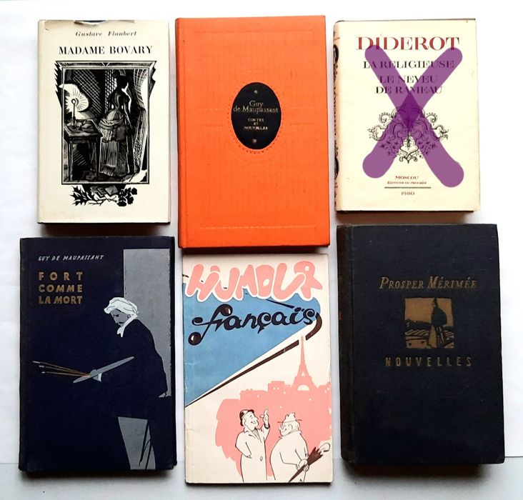 Книги на французском языке. Мопассан, Флобер, Дидро, Экзюпери и др.
