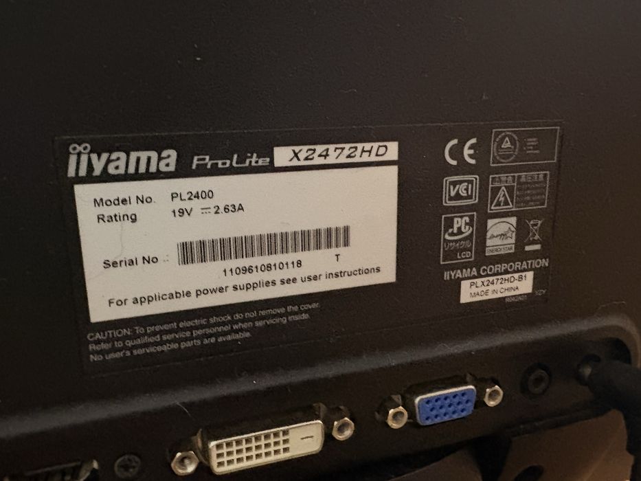 Monitor  iiyama 24cale