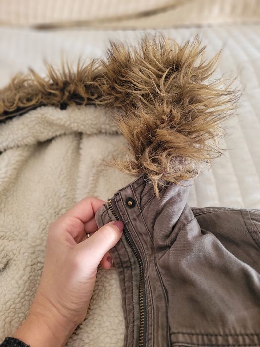 Casaco polar com capuz XS