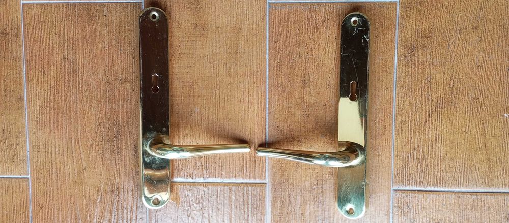 Puxadores de porta latão brilho