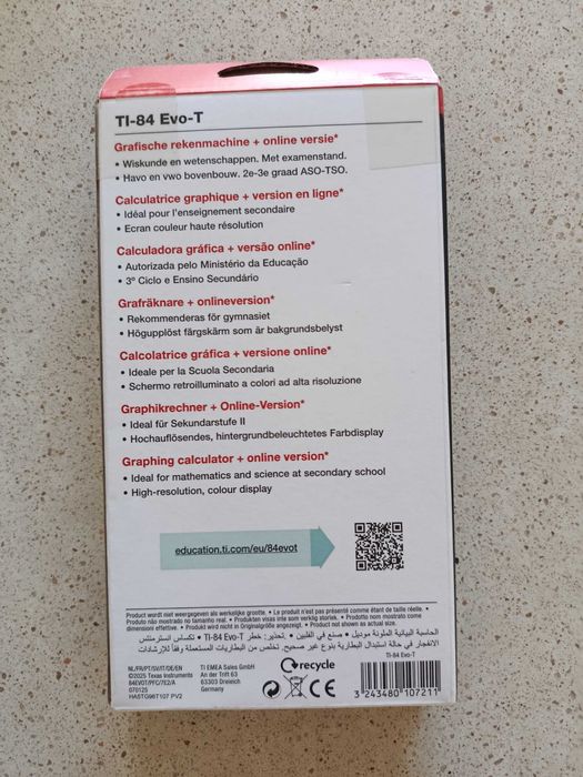 Calculadora Gráfica Texas Instruments TI-84 Evo-T (Novo modelo)