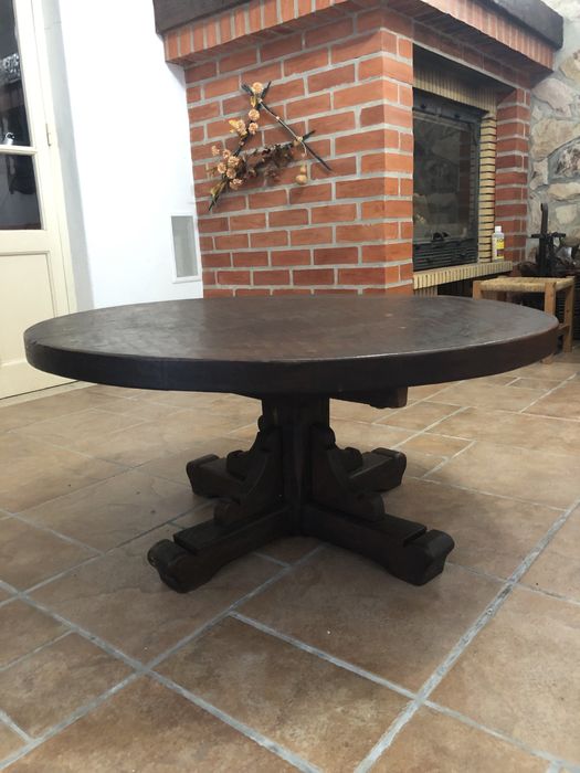 Mesa de Centro redonda rústica