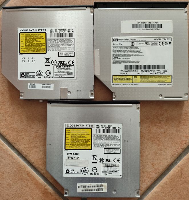 Leitor e Gravador DVD para computador portátil