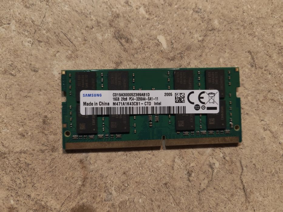 pamięć RAM DDR4 SO-DIMM 16GB, 2Rx8, 3200mhz