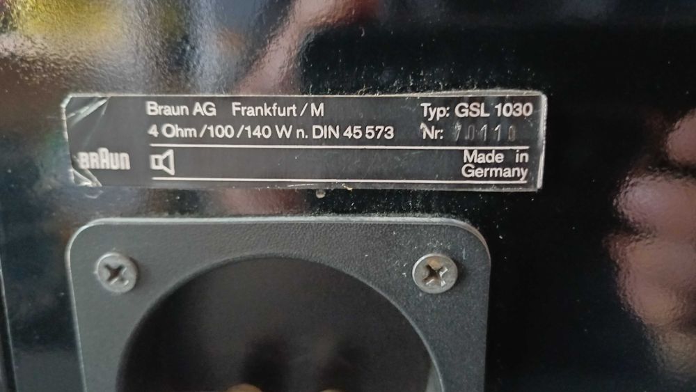 Kolumny głośnikowe BRAUN AG GSL 1030 .