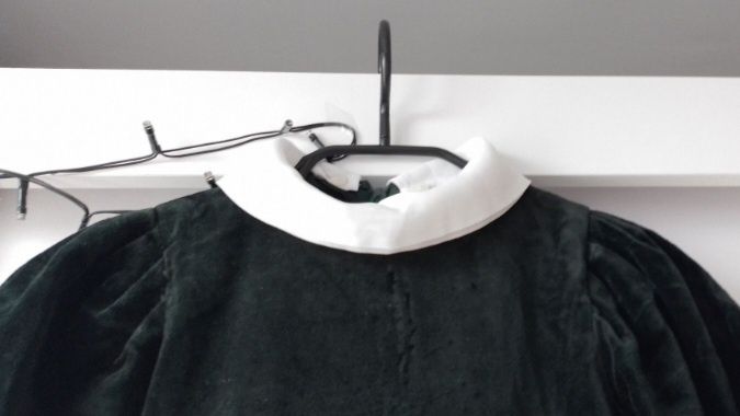 Sukienka ala welur kołnierzyk rozm.98