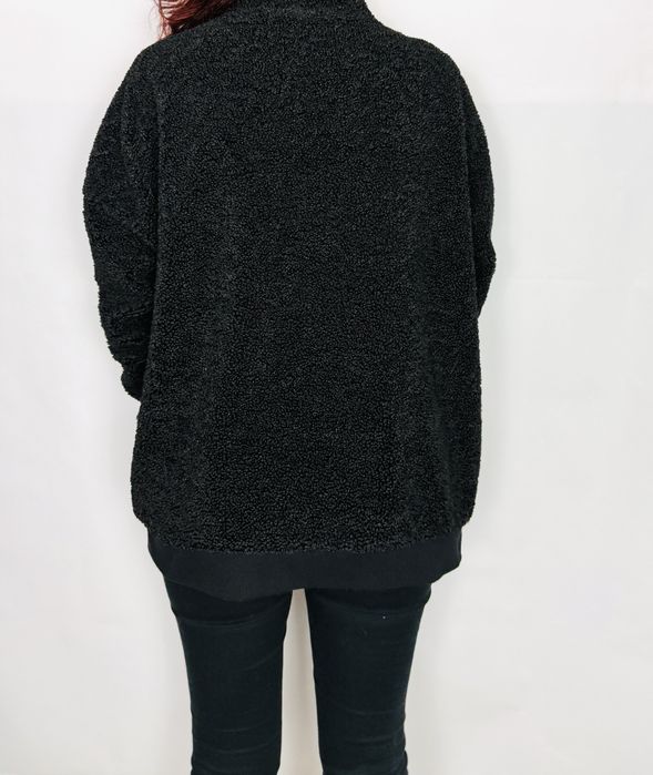 Czarna bluza baranek z zamkiem L 40 Papaya