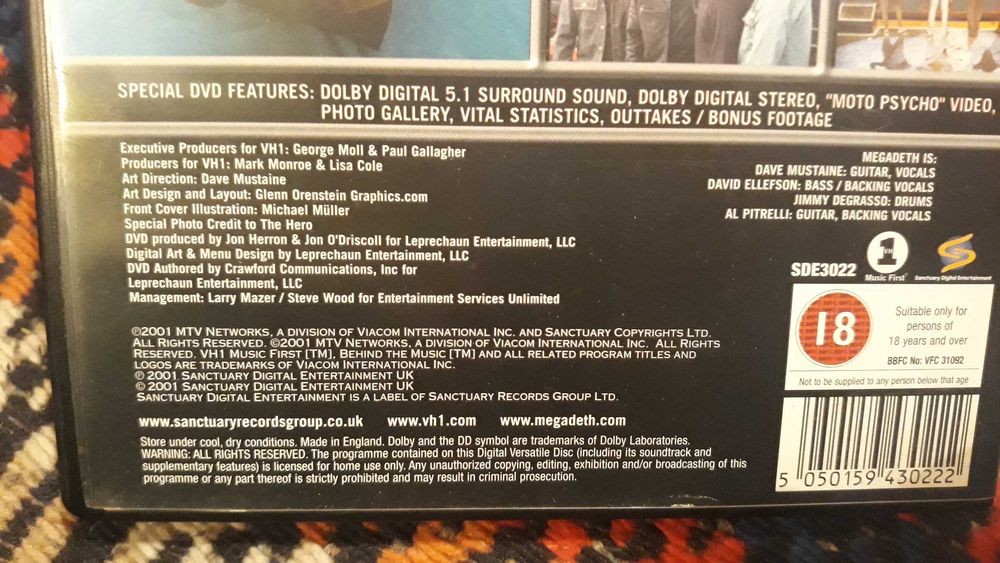 Megadeth - Behind the Music - DVD - portes incluídos