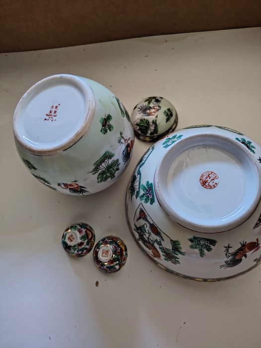 Conjunto antigo cerâmica