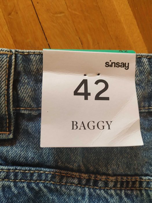 Baggy jeansy -  „szwedy” Sinsay rozmiar 42 baggy