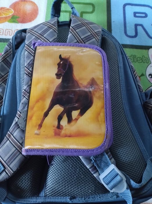 Plecak piórnik motyw koni