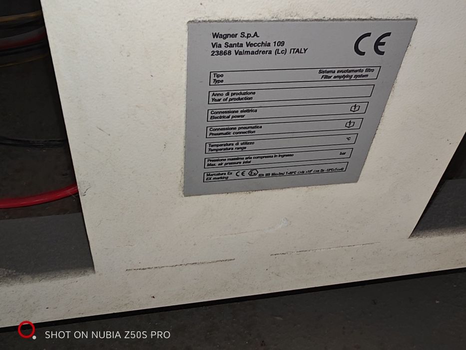 Odciąg pyłu, wyciąg dymu , wyciąg do malarni proszkowej Wagner