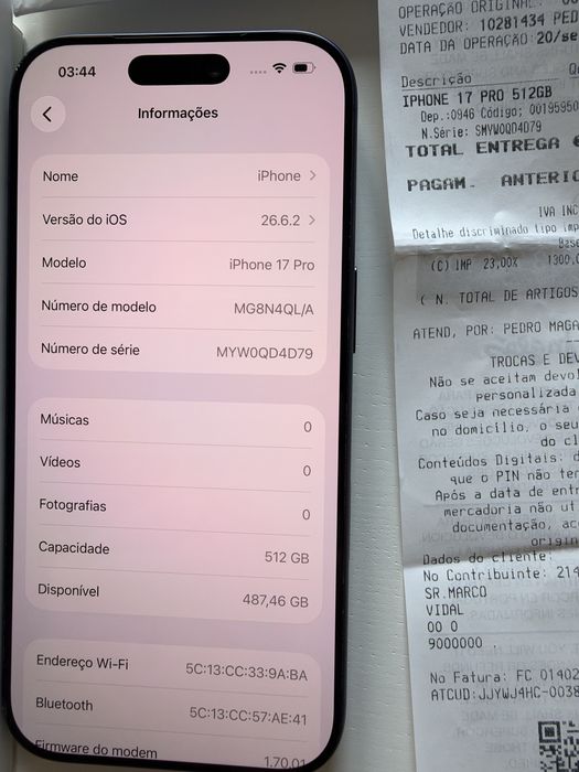 Iphone 17 Pro Deep Blue, 512GB