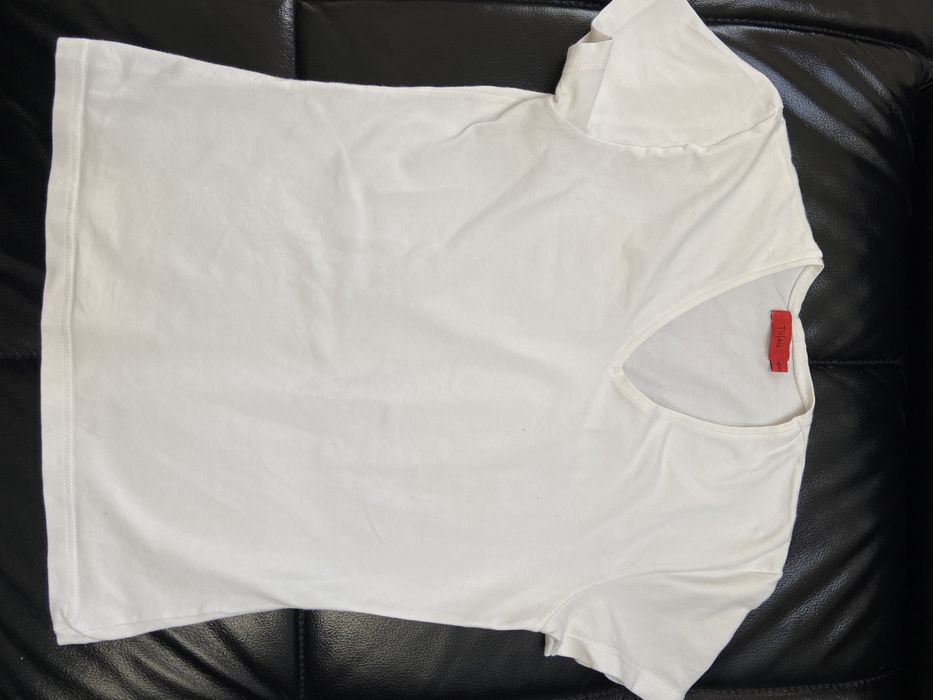 Bialy t-shirt basic rozmiar S