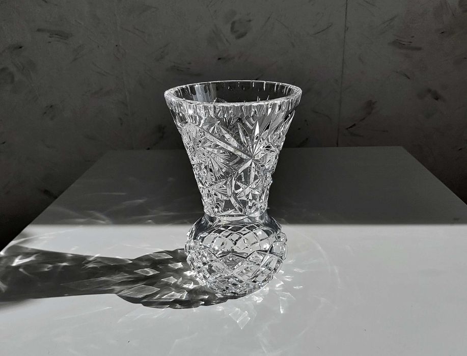 Mały wazon kryształowy kryształ Polska lata 80. PRL - b. dobry stan