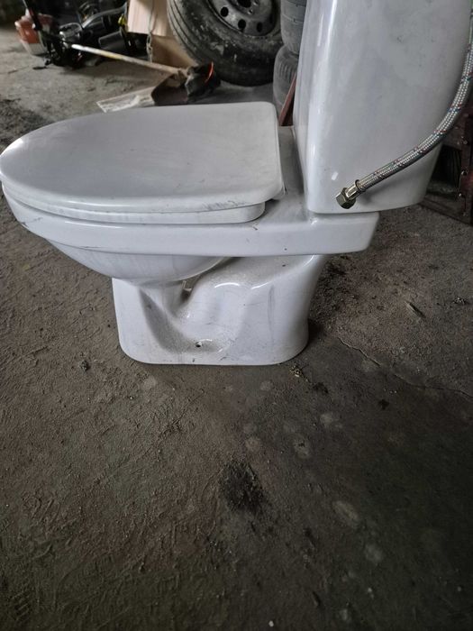 Kompakt wc miska ustepowa stojaca ceramiczna biały