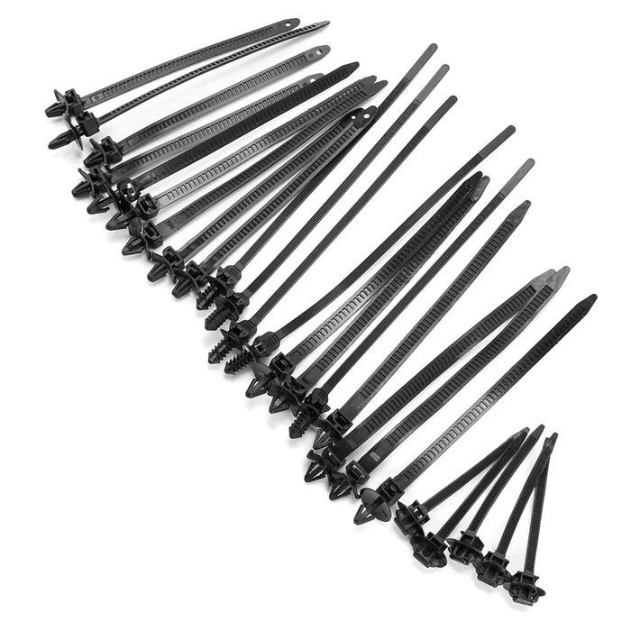 25 Abraçadeiras para fiação de cabo de carro (Artigo Novo)