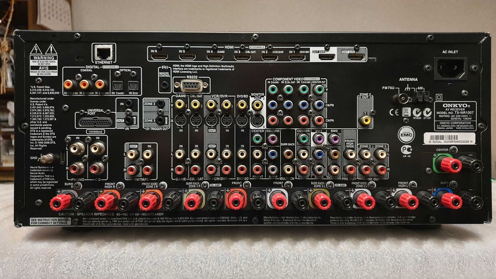Ресивер Onkyo TX-NR1007 9.2 TrueHD THX, FM, Opt, Coax, DLNA, WRAT 230W