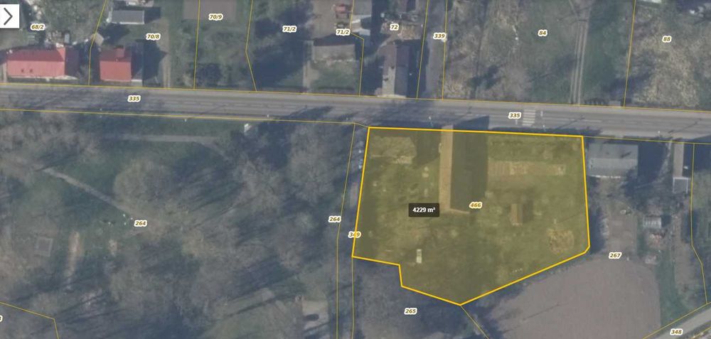 działka inwestycyjna 4230 m² w centrum Brojc