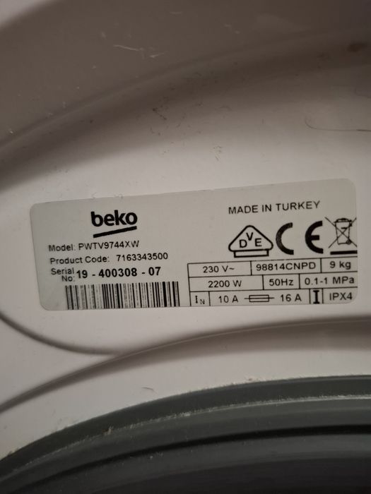 Pralka beko 9kg działająca