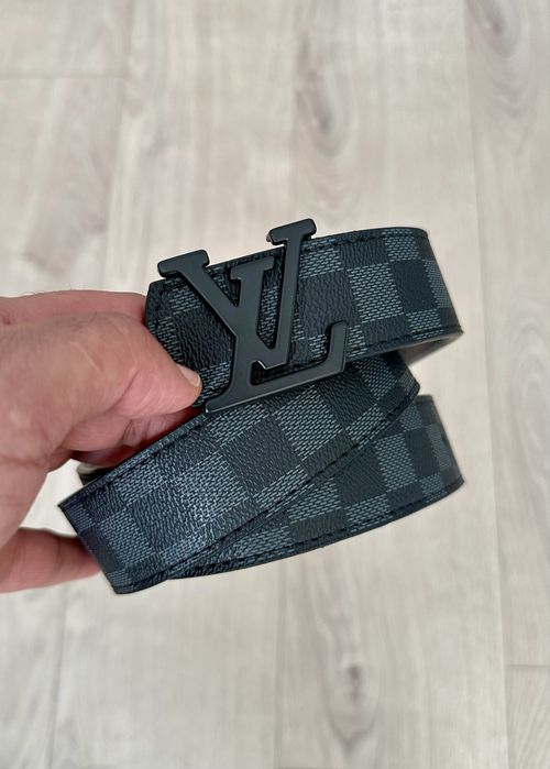 Pasek Luis Vuitton czarny z czarna klamra
